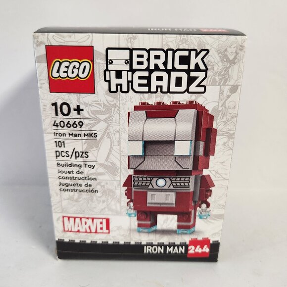 Lego BrickHeadz 40669 Iron Man MK5 101 Pieces Marvel 2024 New In Sealed Box - Picture 1 of 6